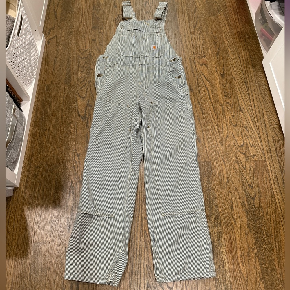 Carhartt Women’s Brewster Railroad Stripe Overalls